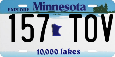 MN license plate 157TOV