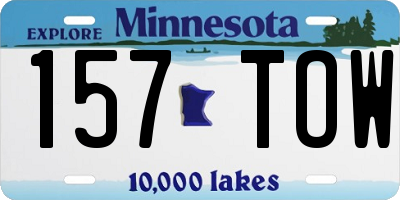 MN license plate 157TOW