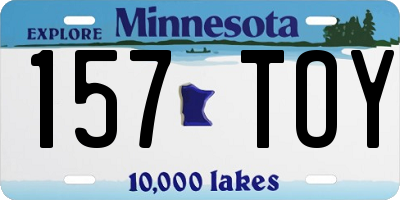 MN license plate 157TOY