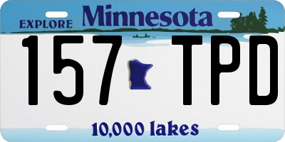 MN license plate 157TPD