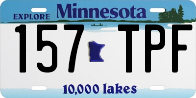 MN license plate 157TPF