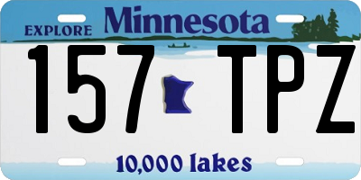 MN license plate 157TPZ