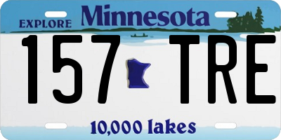 MN license plate 157TRE