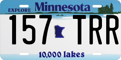 MN license plate 157TRR