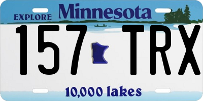 MN license plate 157TRX