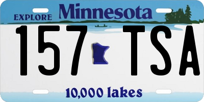MN license plate 157TSA