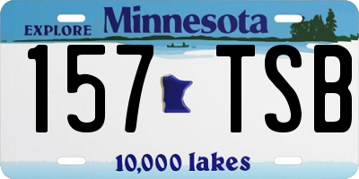 MN license plate 157TSB