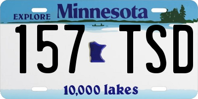MN license plate 157TSD