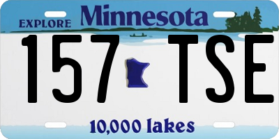 MN license plate 157TSE