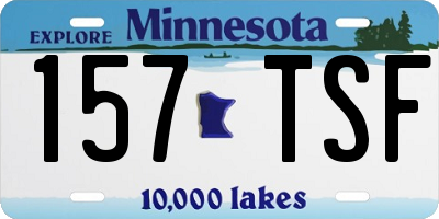 MN license plate 157TSF