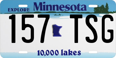 MN license plate 157TSG