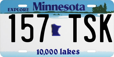 MN license plate 157TSK