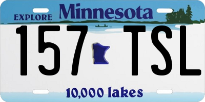 MN license plate 157TSL