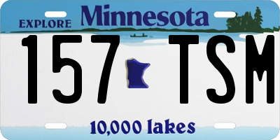 MN license plate 157TSM