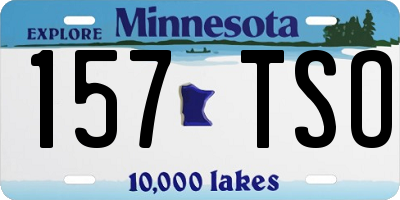 MN license plate 157TSO