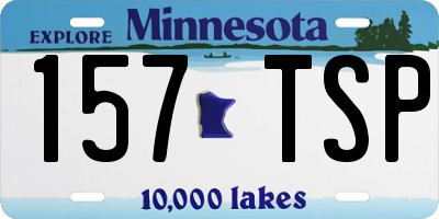 MN license plate 157TSP