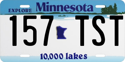 MN license plate 157TST