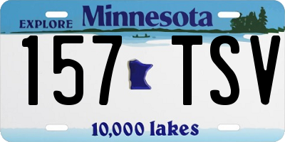MN license plate 157TSV
