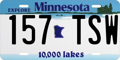 MN license plate 157TSW