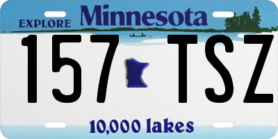 MN license plate 157TSZ