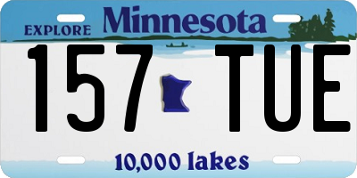 MN license plate 157TUE