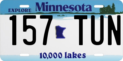 MN license plate 157TUN
