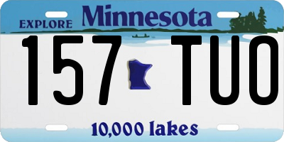 MN license plate 157TUO