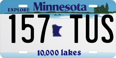 MN license plate 157TUS
