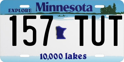 MN license plate 157TUT
