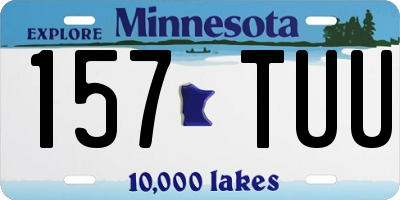 MN license plate 157TUU