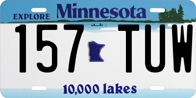 MN license plate 157TUW