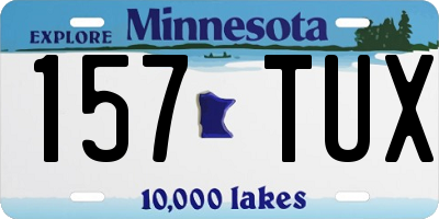 MN license plate 157TUX