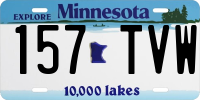 MN license plate 157TVW