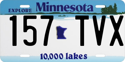 MN license plate 157TVX