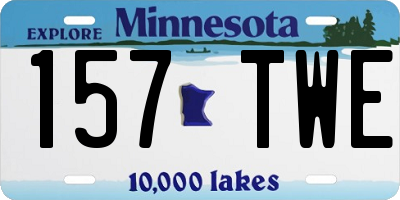 MN license plate 157TWE