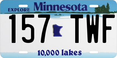 MN license plate 157TWF
