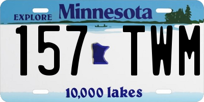 MN license plate 157TWM