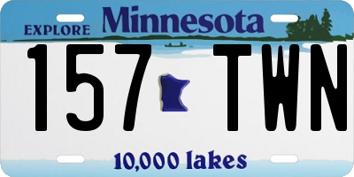 MN license plate 157TWN