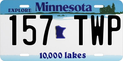 MN license plate 157TWP