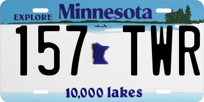 MN license plate 157TWR