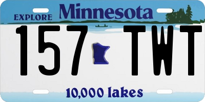 MN license plate 157TWT