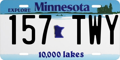 MN license plate 157TWY