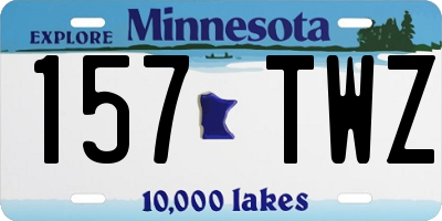 MN license plate 157TWZ