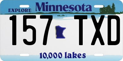 MN license plate 157TXD