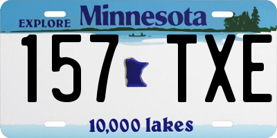 MN license plate 157TXE
