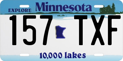 MN license plate 157TXF
