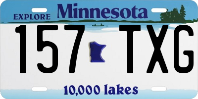 MN license plate 157TXG