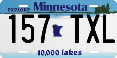 MN license plate 157TXL