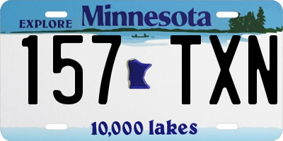 MN license plate 157TXN