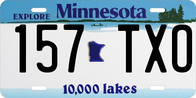 MN license plate 157TXO